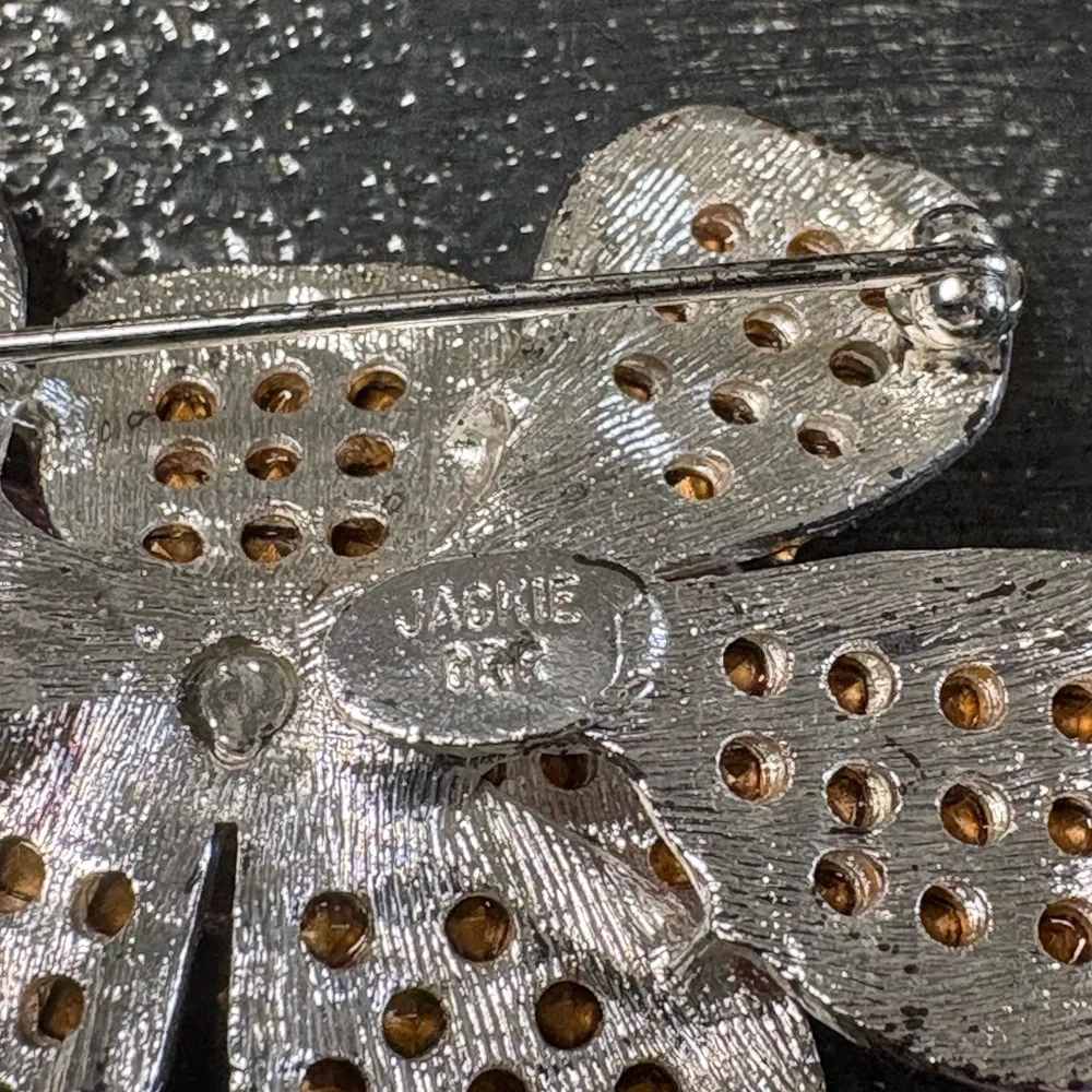 JACKIE ORR SWAROVSKI CRYSTAL BROOCH - Picture 4 of 4